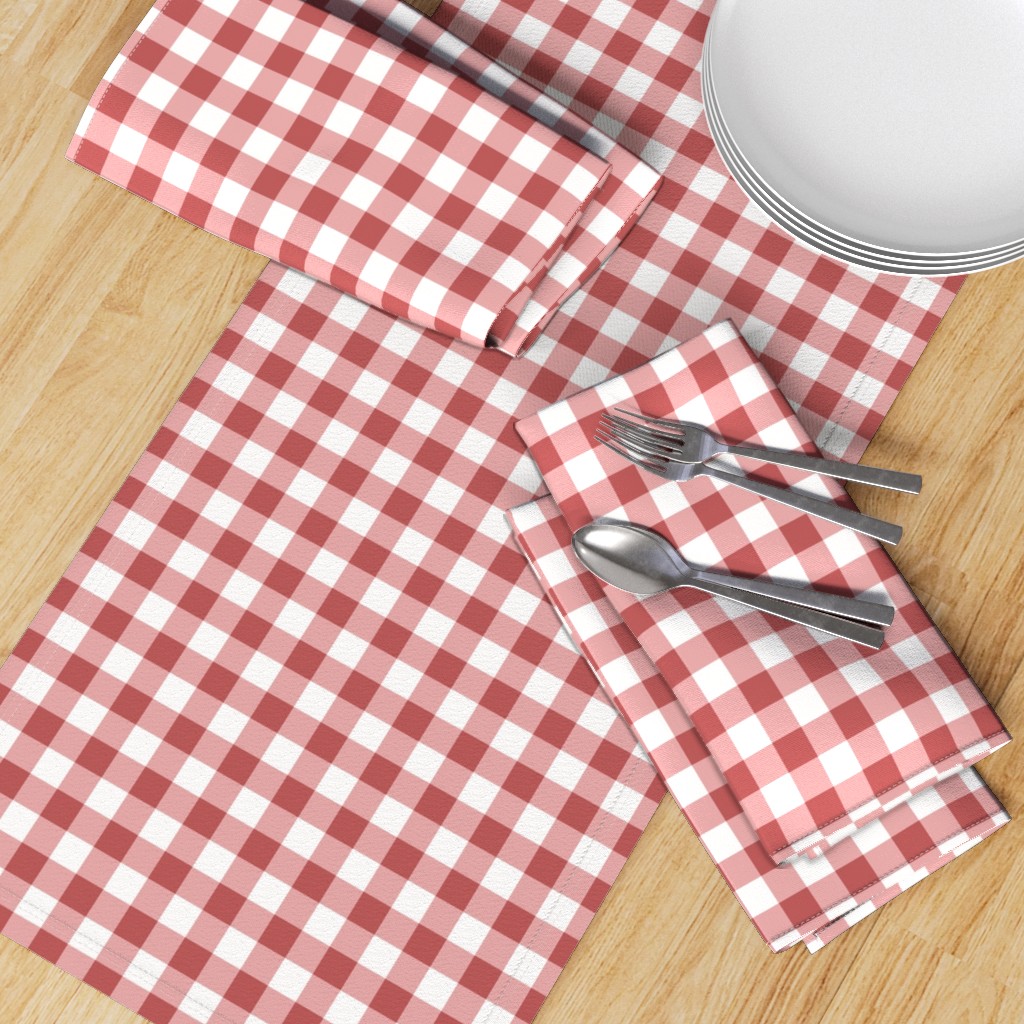 Motif coordonné Vichy de la collection Ditsy flowers of Provence pour un set de table