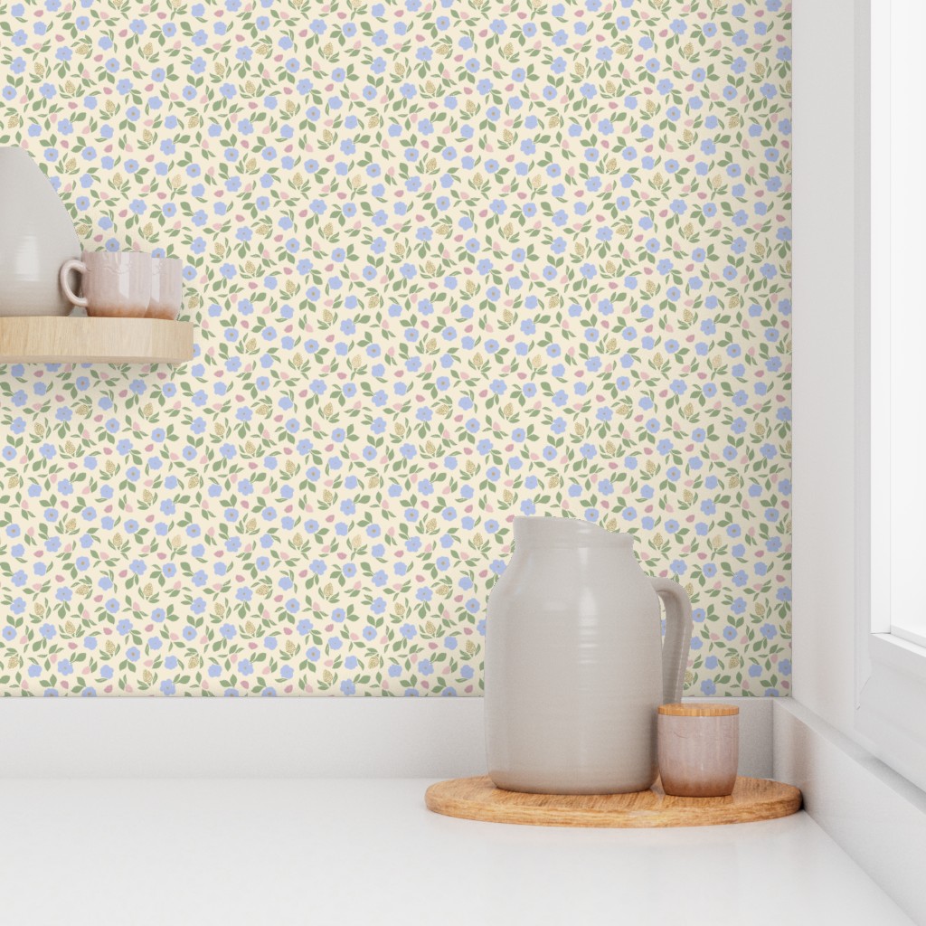 Un motif petites fleurs style coquette parfait pour la décoration d'intérieur, linge de maison ou de la papeterie.