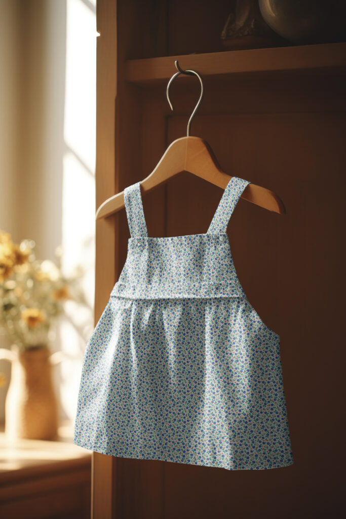 Robe d'été enfant  inspirée par les petites fleurs sauvages et les paysages ensoleillés du sud de la France.